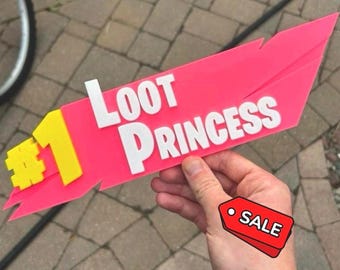 Loot Princess Sign, Battle Royal Room Decor, Gaming Gift