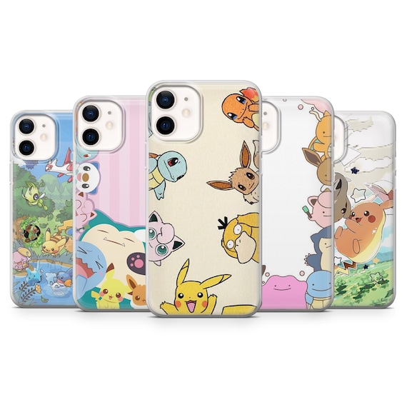 Pokemon Phone Case Pikachu Squirtle Cover for iPhone 17Pro 17 16 15 14 13 12 Samsung S25 S24 S23 A16 A56 Pixel 10 9Pro 8