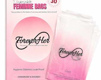 Geurbestendige vrouwelijke wegwerpzakjes | Discrete reishygiëne (30 stuks)