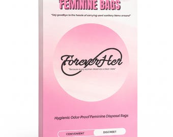 Bolsas desechables femeninas a prueba de olores / Higiene discreta para viajes (Paquete de 30)