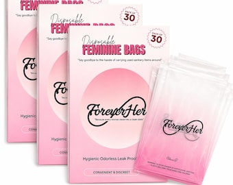 Bolsas desechables femeninas a prueba de olores / Higiene discreta para viajes (Paquete de 90)