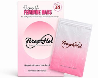 Bolsas desechables femeninas a prueba de olores / Higiene discreta para viajes (Paquete de 30)