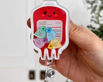 Blood Bag Shaker Badge Reel