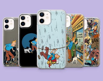 Telefoonhoesje Kuifje Detective Dog Adventures Cover voor iPhone 16 Pro, 15, 14, 13 12, Samsung S25, S24FE, S23, S22, A16, A55, A25, Pixel 9