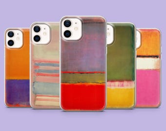 Funda para teléfono Mark Rothko, diseño abstracto de arte moderno, compatible con iPhone 17Pro, 16, 15, 14, 13, 12, Samsung S26, S25, S24, S23Fe, A16, A56, Pixel 10 y 9Pro.