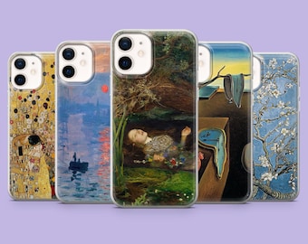Painting Phone Case Famous Art Cover for iPhone 17 Pro, 16, 15, 14, 13, Samsung S25, S24FE, S23, S22, A16, A55, A25, Pixel 9