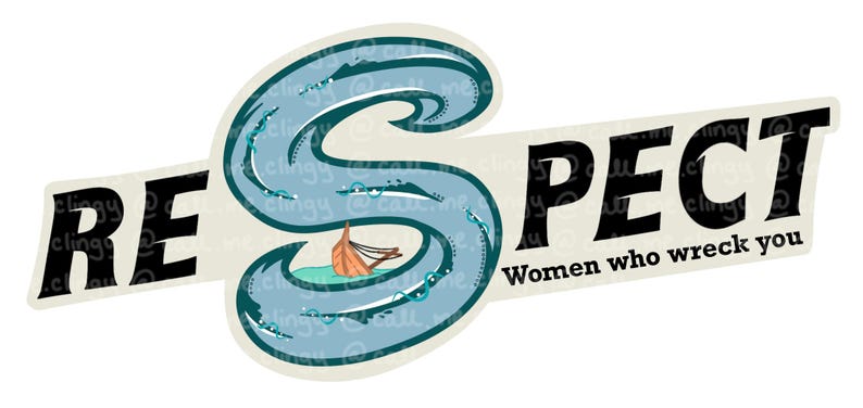 Seattle Torrent Sticker Seattle Torrent PWHL Logo Sticker - Respect Women Who Wreck You ...