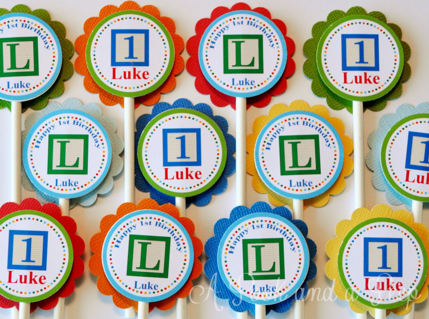 Abc Block Topper Alphabet Block Cake Toppers Personalised Letters Cake Topper Etsy