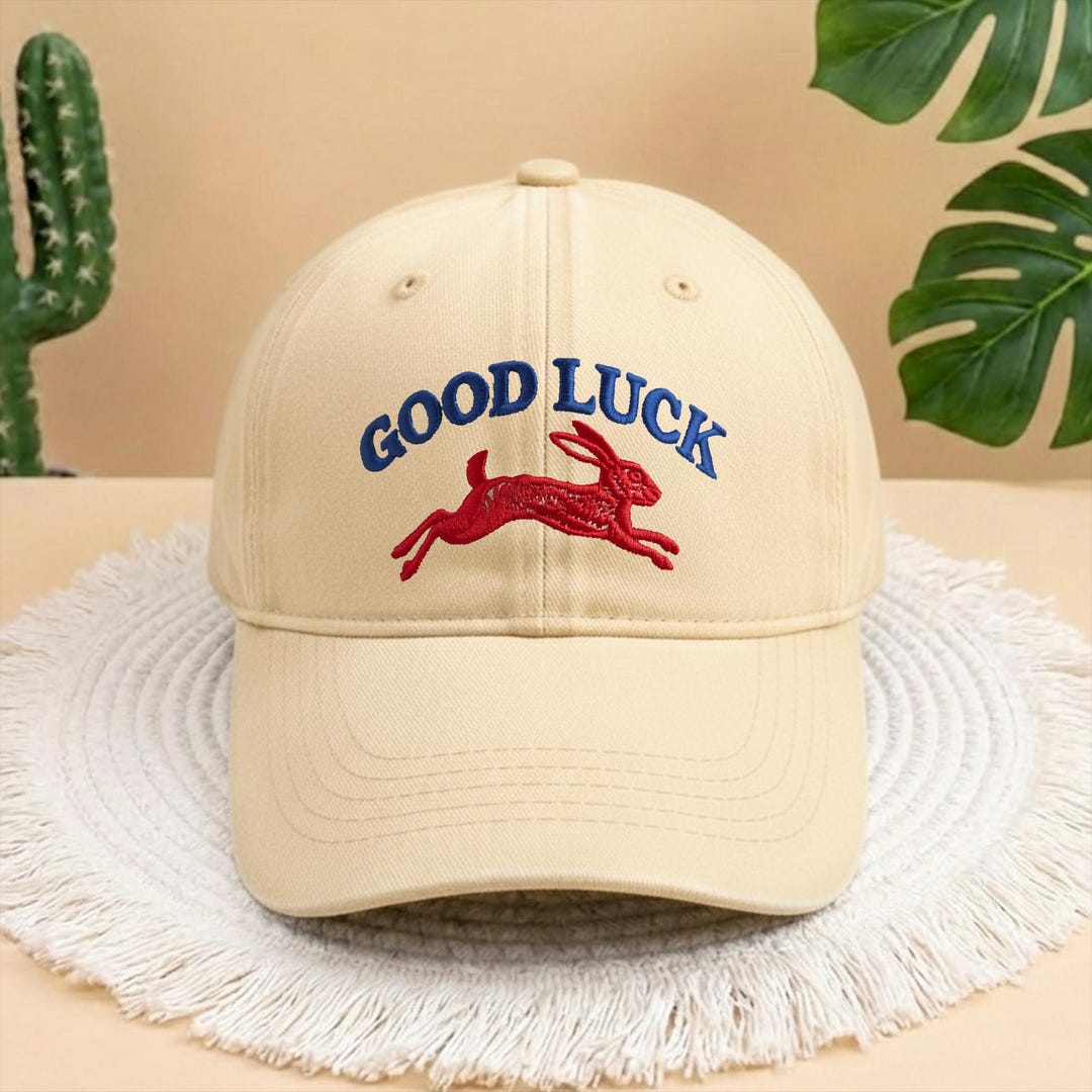 Good Luck Rabbit Embroidered Hat, Lucky Rabbit Baseball Hat ...