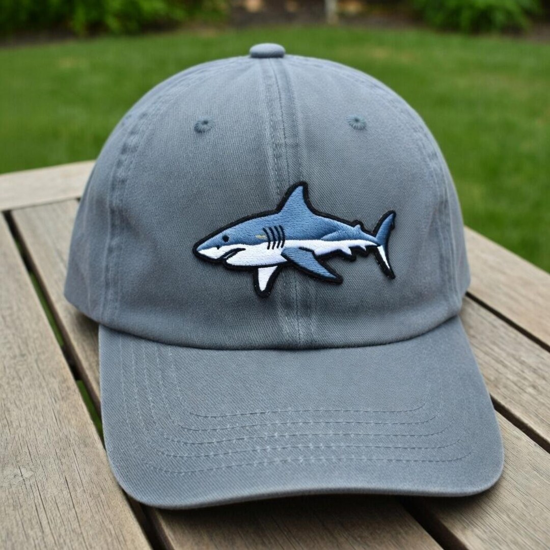 Shark Embroidered Hat Ocean Animal Baseball Cap Shark Lover Gift ...