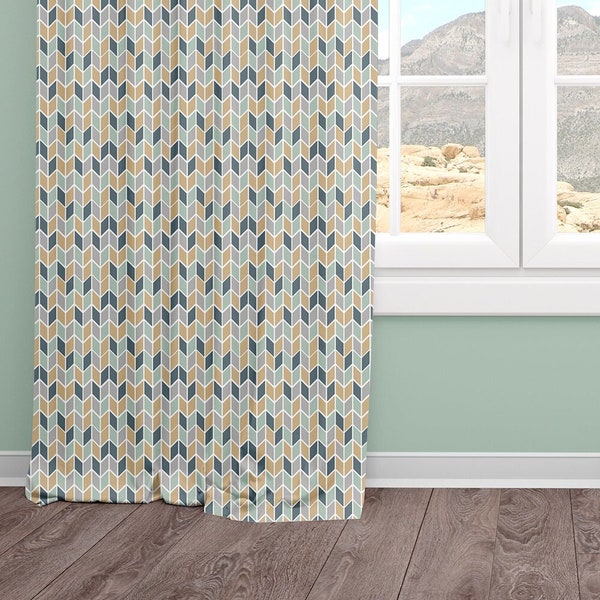 Chevron Curtains Etsy