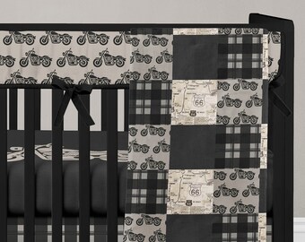 motorcycle crib bedding