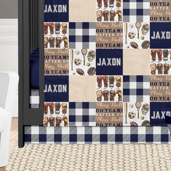 Nursery Bedding Sports Theme Etsy