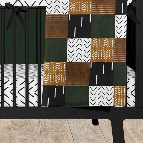 Boho Baby Bedding Gender Neutral Set Patchwork Baby Blanket Etsy