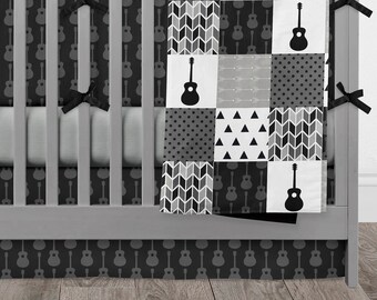 rock n roll crib bedding