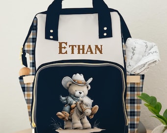 Cowboy Diaper Bag: Personalized Baby Backpack in Western Theme