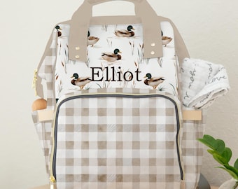 Mallard Duck Diaper Bag, Custom Baby Gift