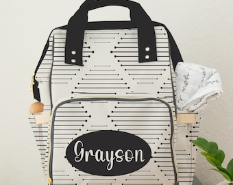 Personalized Baby Diaper Bag Backpack: Unisex Custom Baby Bag