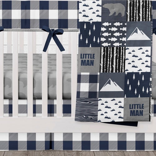 Woodland Nursery Bedding Set Deer Crib Bedding Baby Boy Etsy