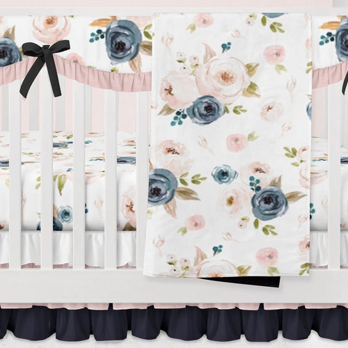 Floral Baby Girl Crib Sheets Floral Nursery Bedding Etsy