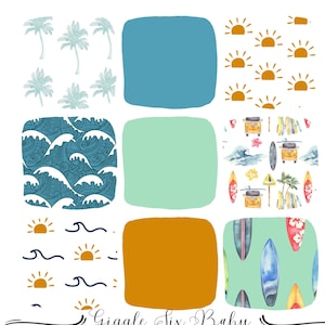 Beach Nursery Bedding Pattern: Surf, Palm, or Wave Crib Decor