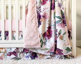 floral girl crib bedding
