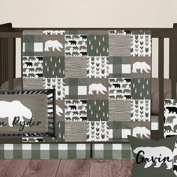 Bears Crib Bedding Etsy