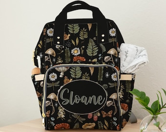 Personalized Baby Diaper Backpack: Flora Woodland Design