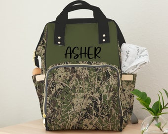 Personalized Camo Diaper Bag Backpack - Hunting Baby Boy Gift