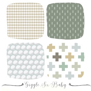 Baby Nursery Crib Bedding Pattern Options, Pastel Baby Boy Bedding, Golf Nursery Crib Bedding, Mix and Match Custom Baby Bedding