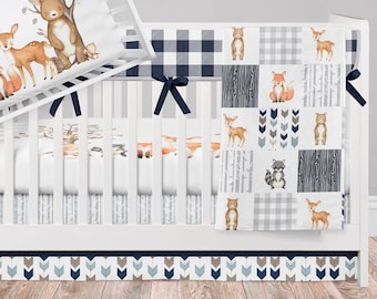 woodland animals nursery bedding