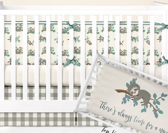 sloth baby bedding