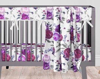 dark purple crib bedding