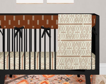 rust colored crib sheet