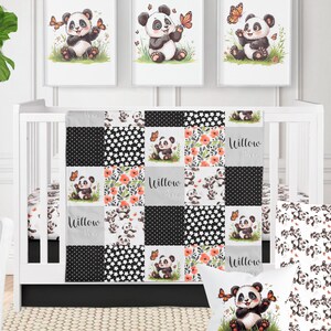 Panda Crib Bedding Etsy