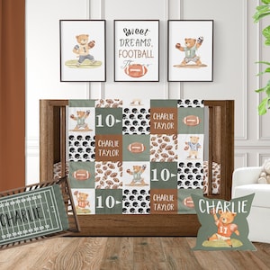 LITTLE LOVE BY NOJO Sports Brown and White Football with