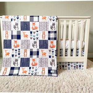 MINI Crib Bedding Set Boy Fox Crib Bedding Set Baby Boy Crib Bedding Fox Nursery Woodland Crib Bedding Mini Crib Set Mini Crib Sheets Etsy Canada