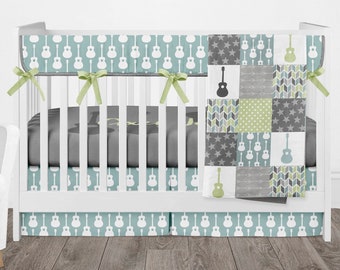 rock n roll crib bedding