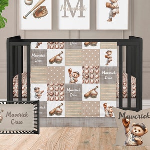 Vintage baseball nursery bedding hotsell