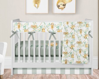 sloth crib set