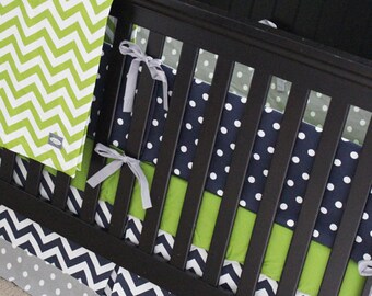 lime green crib sheet