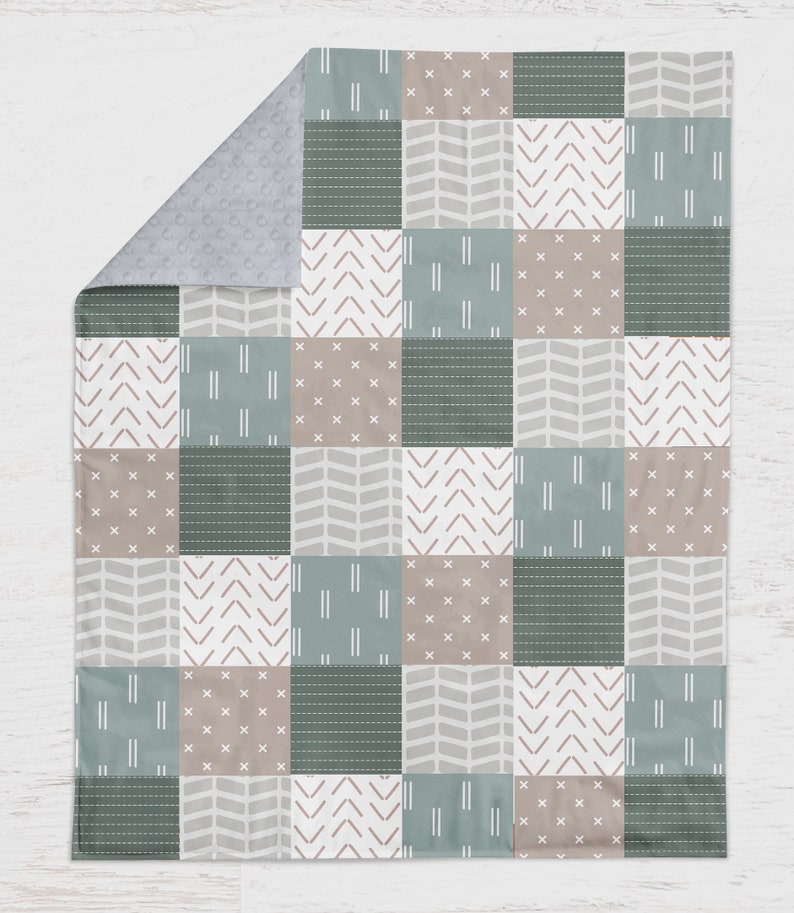 Boho Baby Bedding Gender Neutral Set Patchwork Baby Blanket Etsy