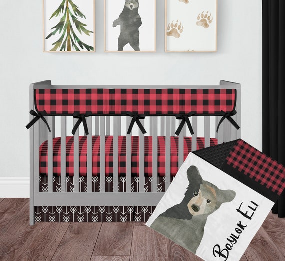 red baby boy crib bedding sets