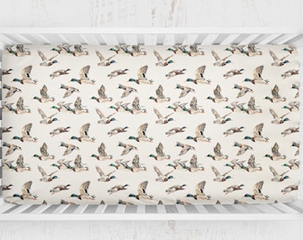 Mallard Ducks Crib Sheet and Change Pad Cover