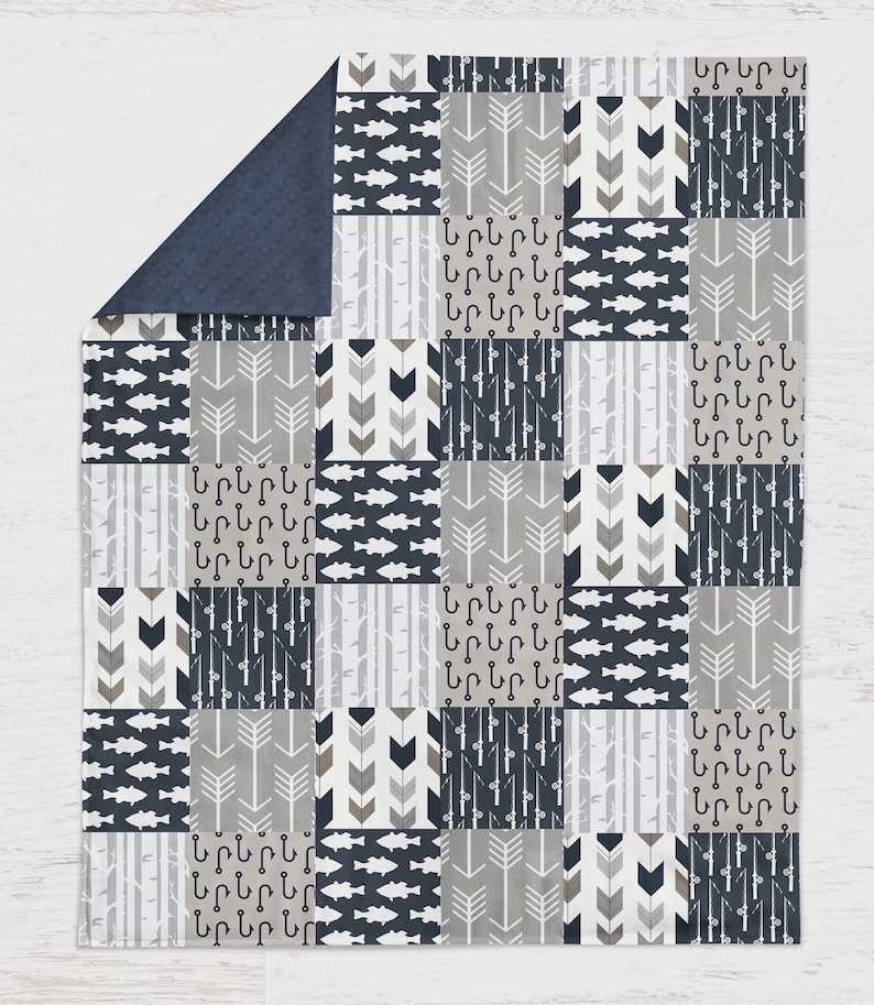 Baby Boy Crib Bedding Sets Fishing Nursery Personalized Fish Etsy