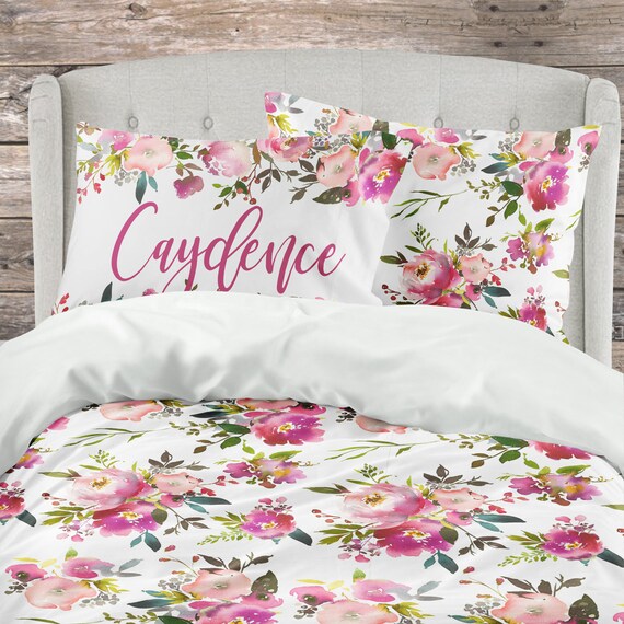 Floral Nursery Curtains Baby Girl Nursery Bedroom Set Of Curtain Panels Window Treatments Pink And Peach Flowers
