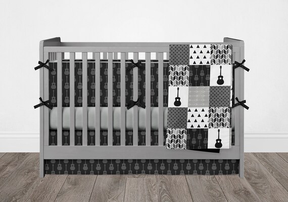 rock n roll crib bedding