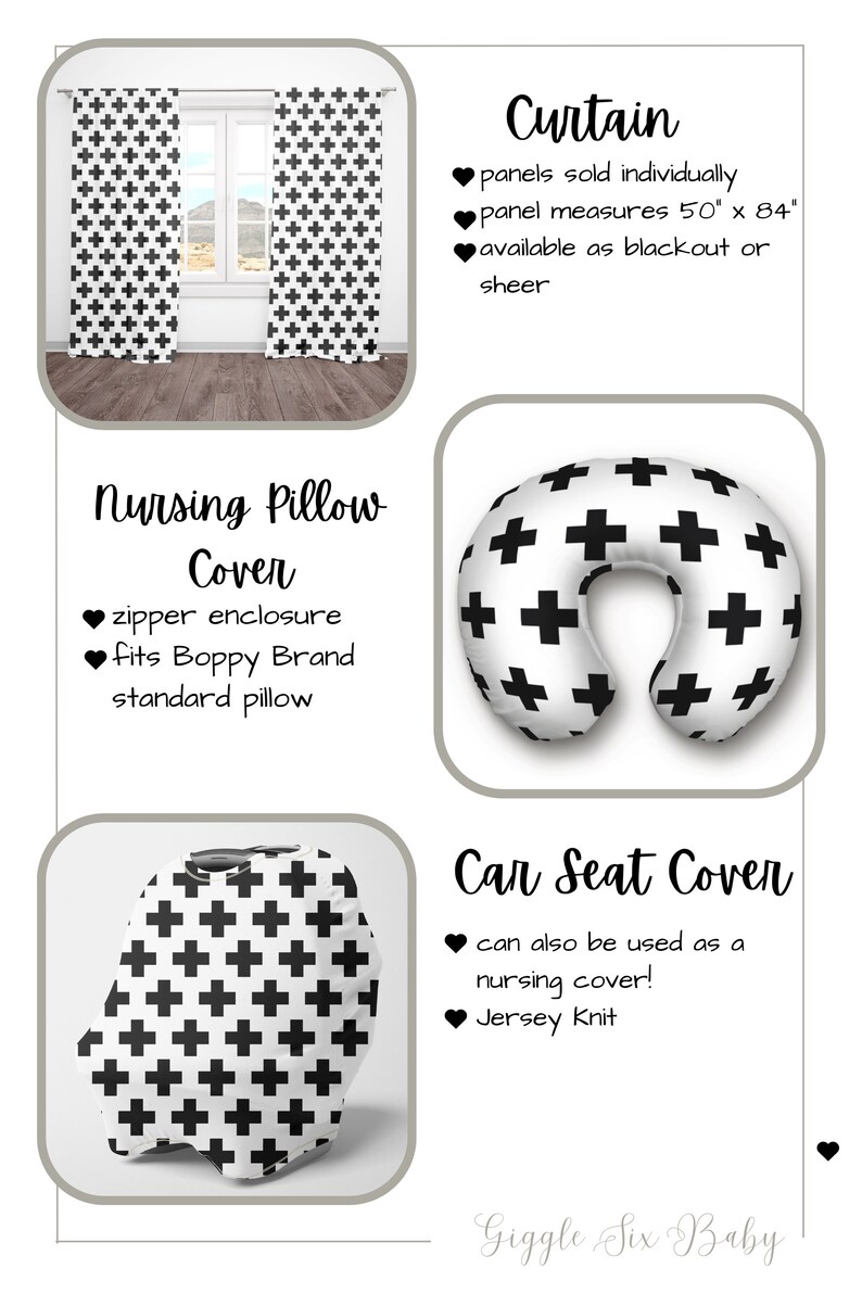 Black and White Crib Bedding, Gender Neutral Baby Nursery, Monochrome Modern Geometric Baby Bedding image 7