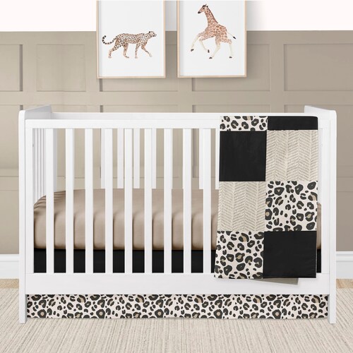 Girl Crib Bedding Cheetah Serape and Cow Minky Nursery - Etsy