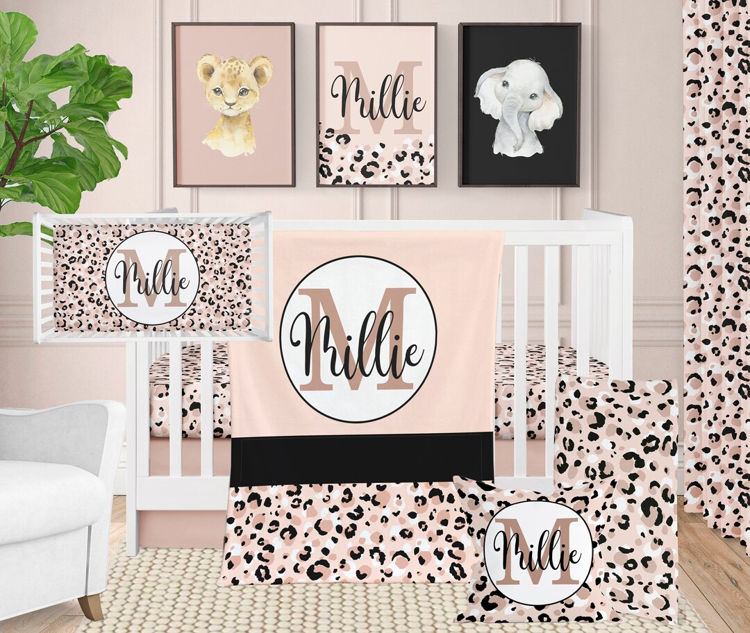 Baby Girl Leopard Bedding Set Cheetah Print Crib Bedding - Etsy